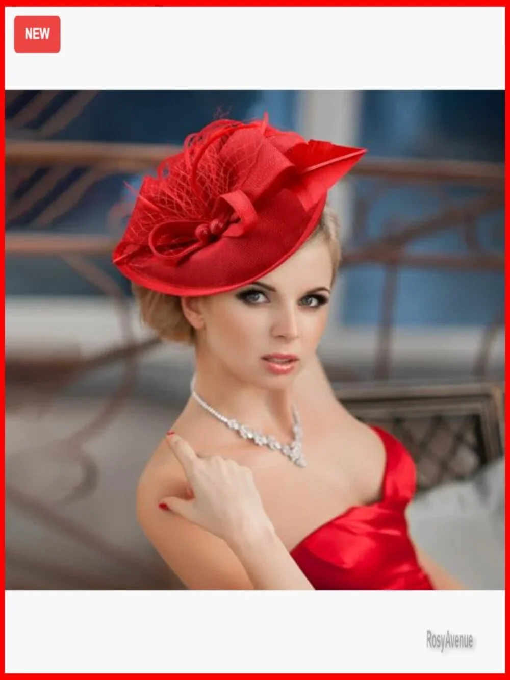 Adjustable Derby Fascinator Hat with Feathers for Tea Parties & Events